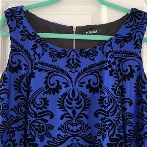 Velvet Trimmed Cocktail Dress